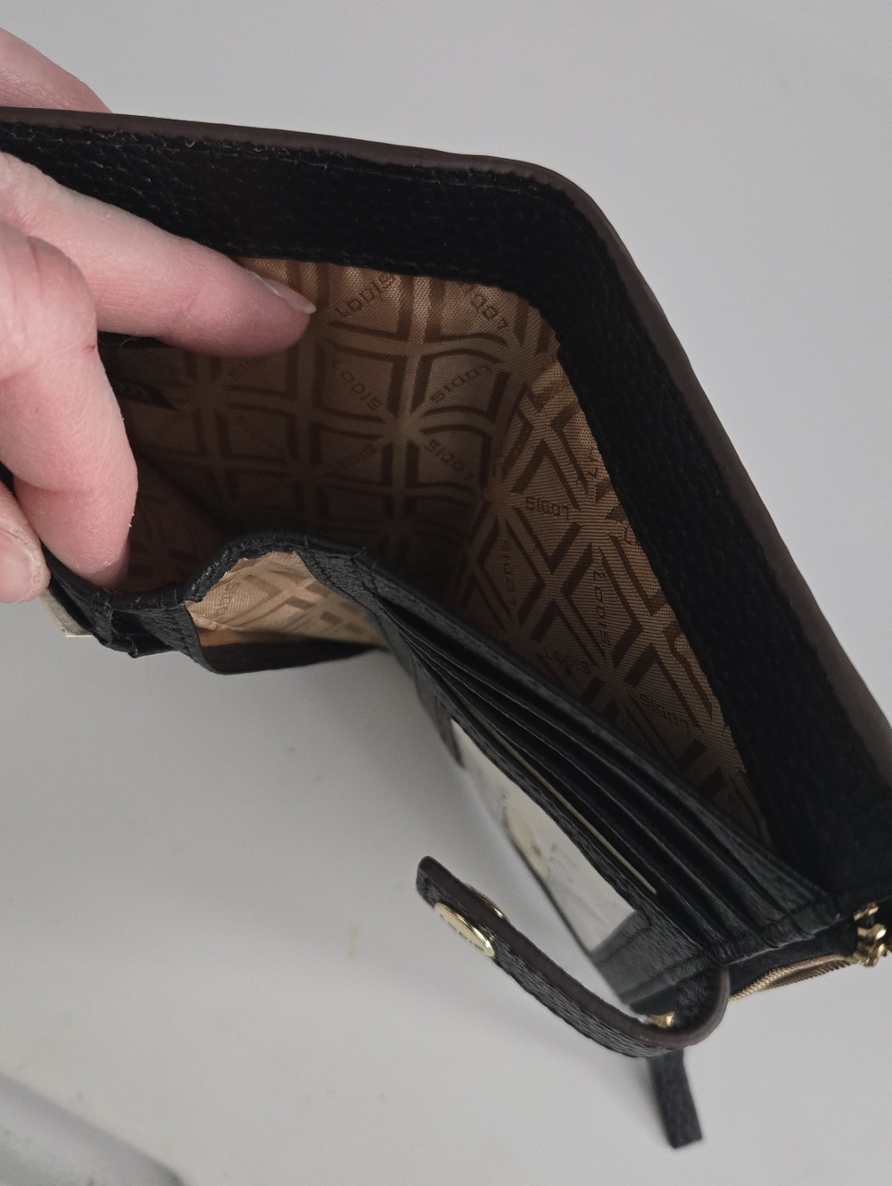 Lodis Black Pebble Leather Wallet RFID Zip Around Bifold Card Holder Classic - Picture 7 of 11
